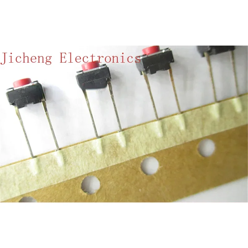 10PCS Japan 6*6*5 Straight Plug 2 Pin Tact Switch Micro Button  Small Square 300,000 Red Head