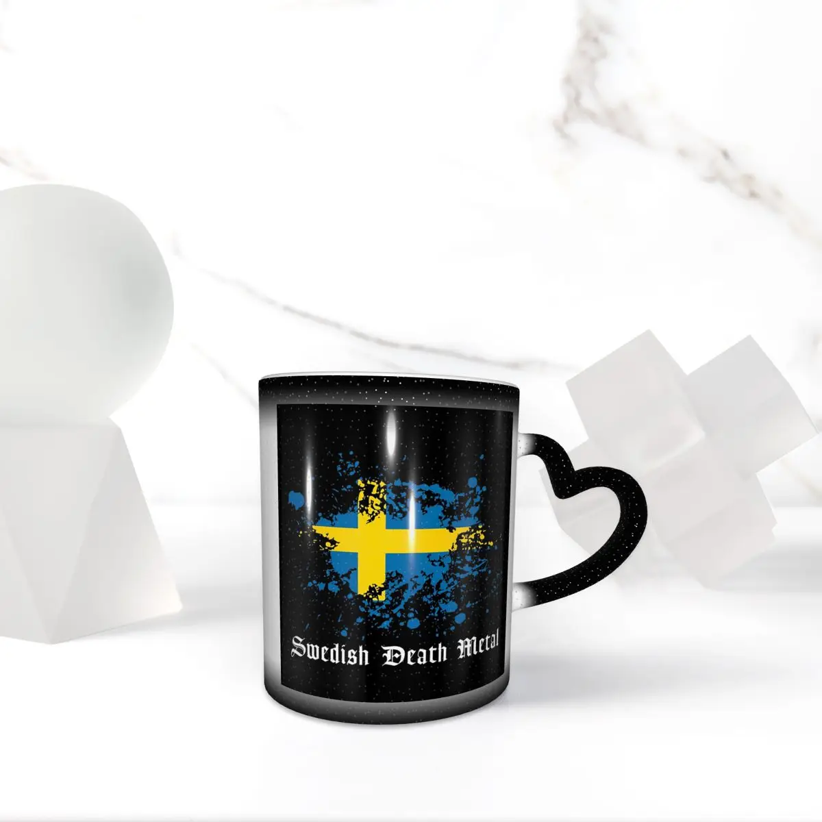 

Swedish Death Metal Band Black Heavy Sweden Flag Mug Funny Ceramic Coffee Cups Tea Mugs Milk Cup Drinkware Gift for Friends