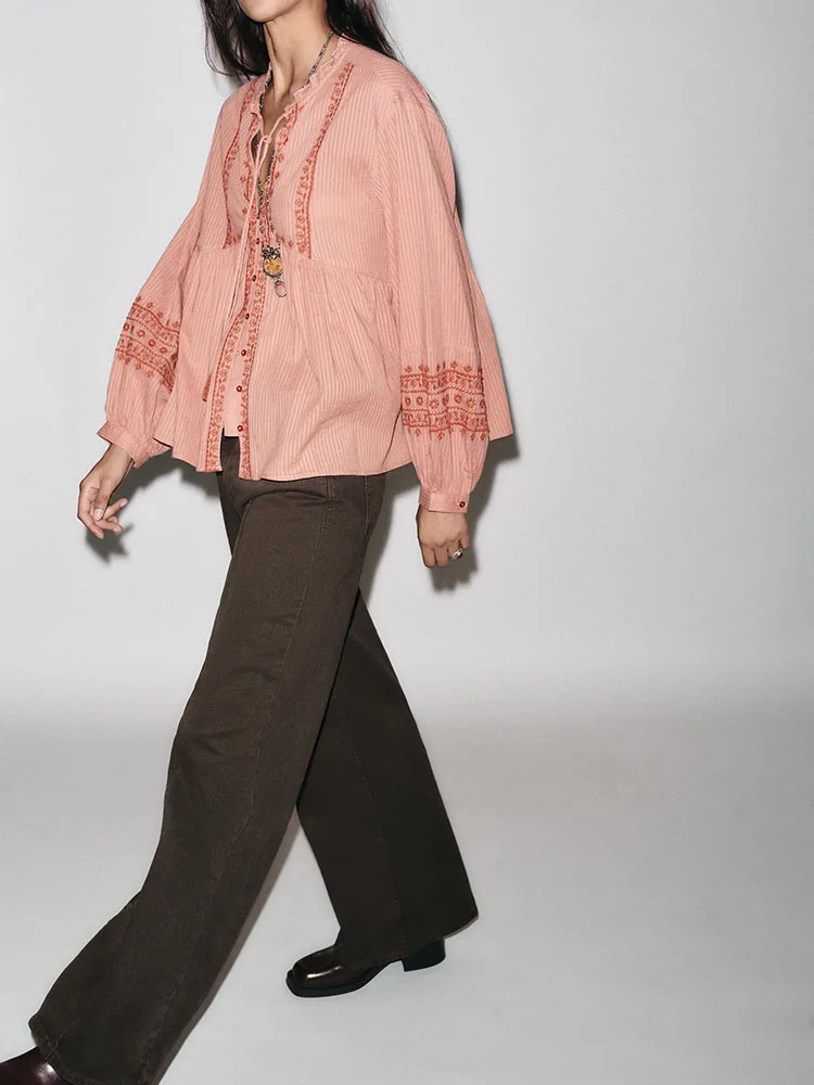 الراقية عادية مطرزة طويلة Sve irt للنساء شتاء جديد وصول ZA2025 المرحلة العرقية زي Hanfu التقليدية #1