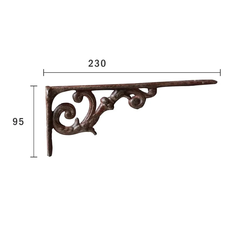 Elegant Cast Iron Wall Brackets – Rustic Design in Three Color Options