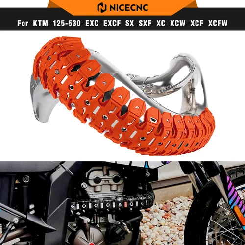 NICECNC para KTM EXC 300 EXC 250 SX 125 SX 250 XC-W Yamaha Sherco GasGas Beta 60cm protector de escape silenciador cubierta protectora de tubo