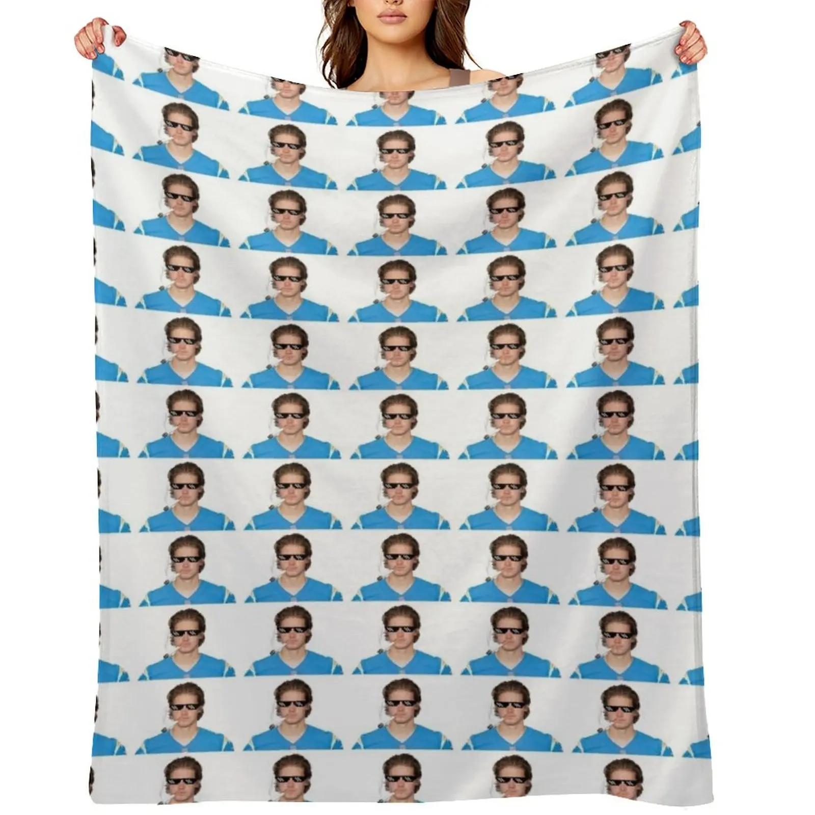 Justin Herbert Throw Blanket Decoratives Luxury Cute Blankets Sofas Of Decoration Blankets