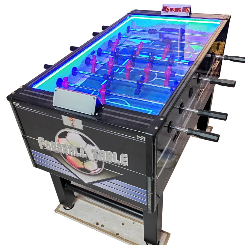 

Coin-operated football table football sports machine with handle