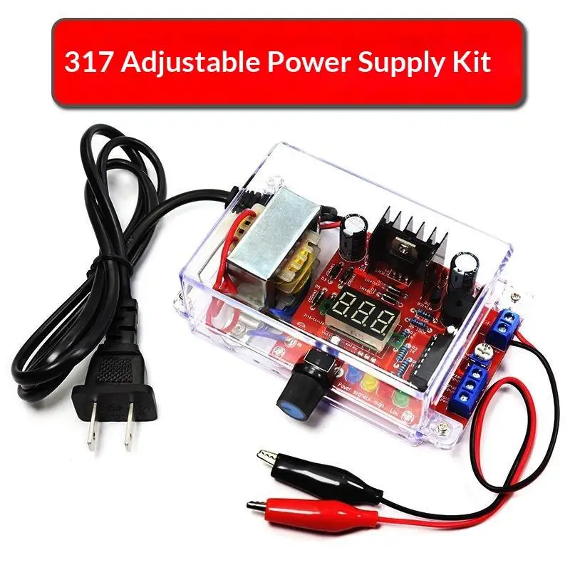 DIY LM317 Adjustable Regulator Power Kit 110V/220V AC to 1.25V-12V DC Step Down Module for Student Engineering Practice
