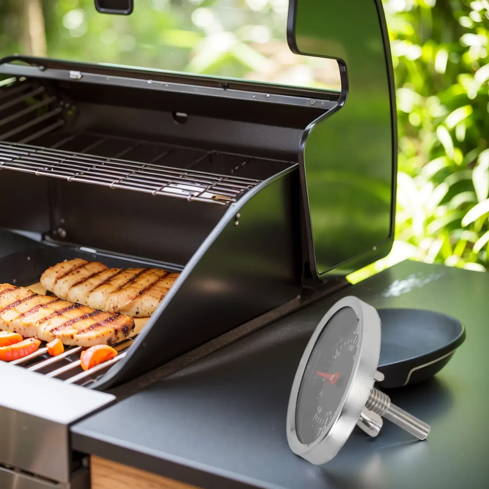 Stylish Stainless Steel Grill Thermometer Optimize Your Grilling Experience With Accurate Temperature Readings