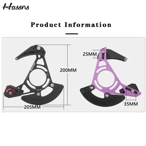 Imagen 2 del producto HASSNS guía de cadena mtb ISCG05 03 BB montaje protector de cadena de bicicleta plato único 32T 34T 36T 38T placa de piñón
