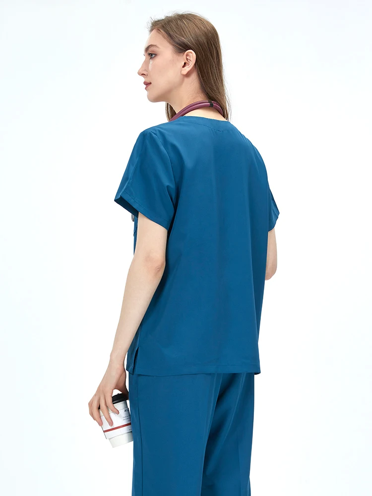 UltraAir ™   Estiramento médico esfrega conjunto uniforme de enfermagem 4 vias estiramento elastano hospital workwear respirável uniformes pediátricos s11