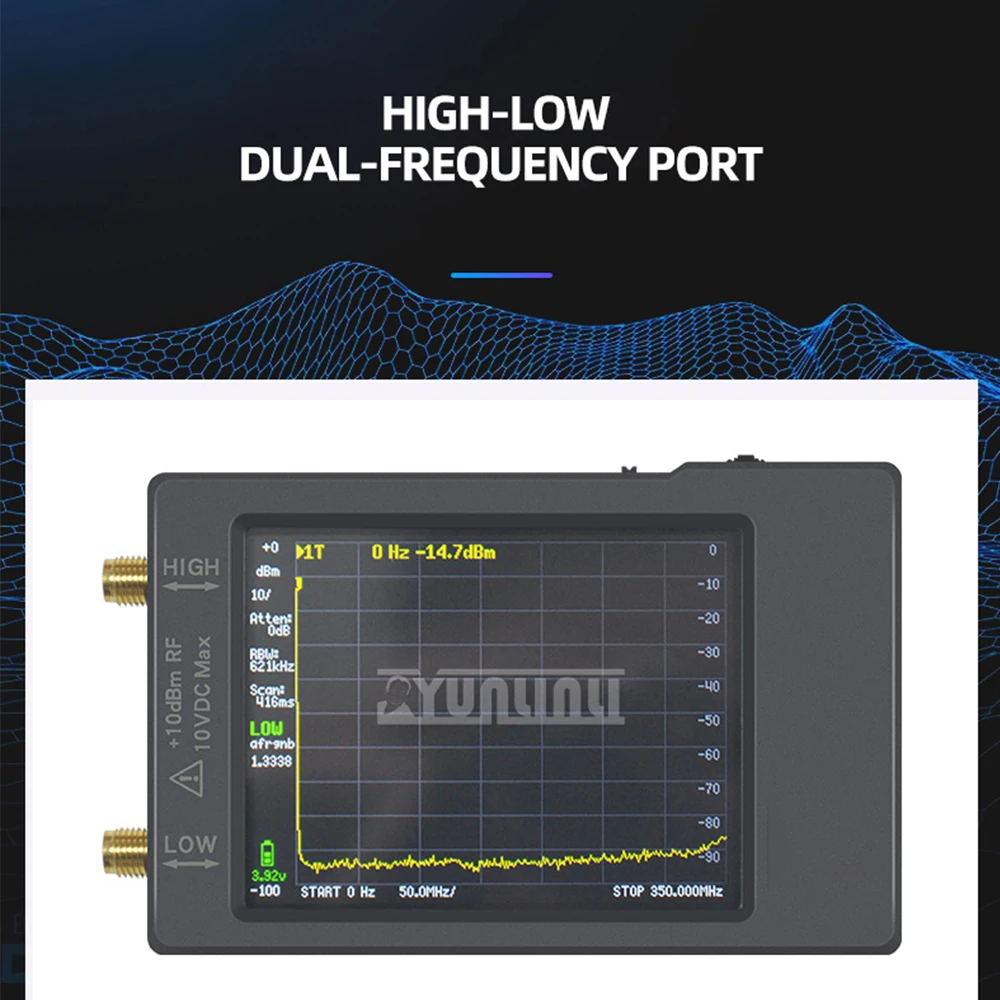 Handheld Spectrum Analyzer 100KHz-960MHz Portable Spectrum Instrument Laboratory RF