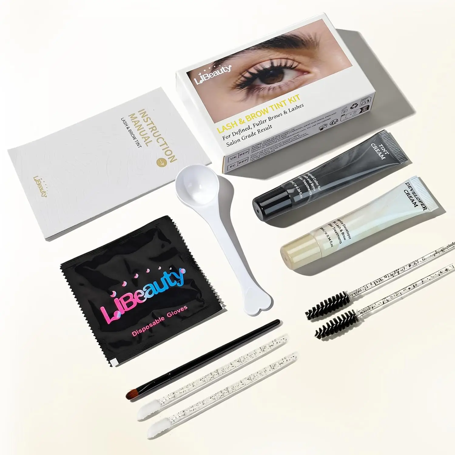 Libeauty Lash Color Kit Black Eyelash & Eyebrow Coloring Natural Results Lasts Up to 4 Week Easy DIY Use For Home Gentle Formula view 5