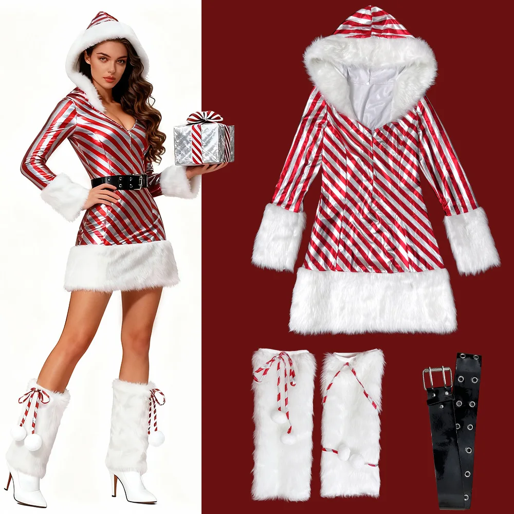 

Сексуальная юбка Cisas Dr, женская длинная юбка с капюшоном, наряд для вечеринки, сценический костюм, полиэфирная ткань, зима 2025