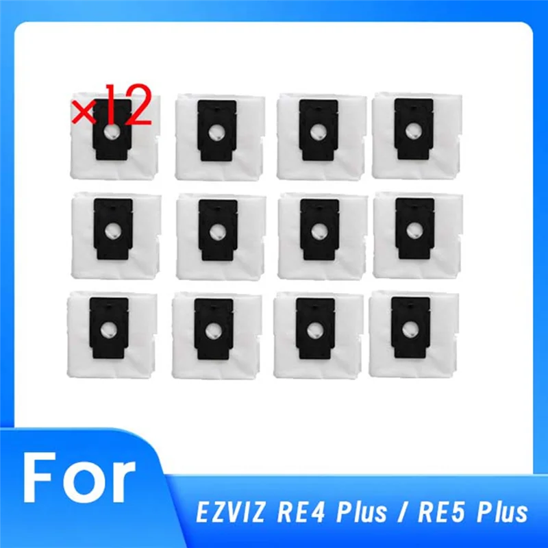 12 قطعة من أكياس الغبار البديلة أو EZVIZ RE4 Plus / RE5 Plus ملحقات المكنسة الكهربائية الروبوتية Spare-T33C #1
