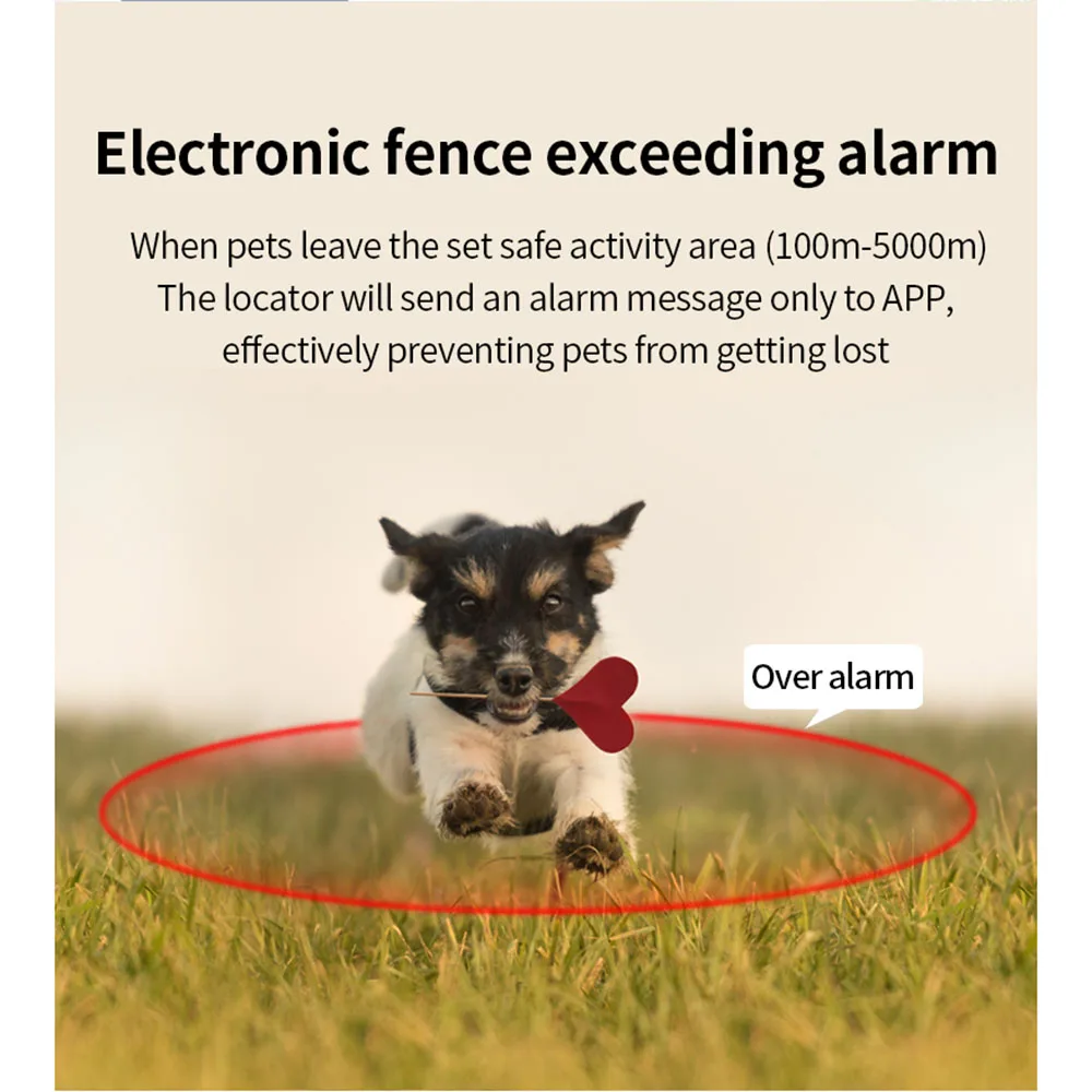 Pet Collar Mini GPS Tracker, GSM Wifi LBS Anti-lost Tracker Pet Location Collar IP67 Waterproof for Pet Dog Cat Sheep Tracking