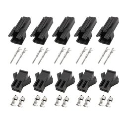 10Sets JST SM 2 Pin Connectors SM 2.54mm Pitch Male Female Housing Terminals Crimping Wire Connector