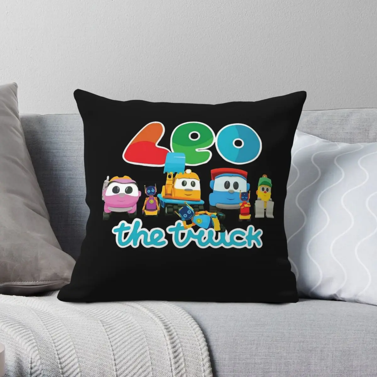 Leo The Truck Lifty Scopp Robots Lea Pillowcase Polyester Linen Velvet Creative Zip Decor Throw Pillow Case Home Cushion Cover