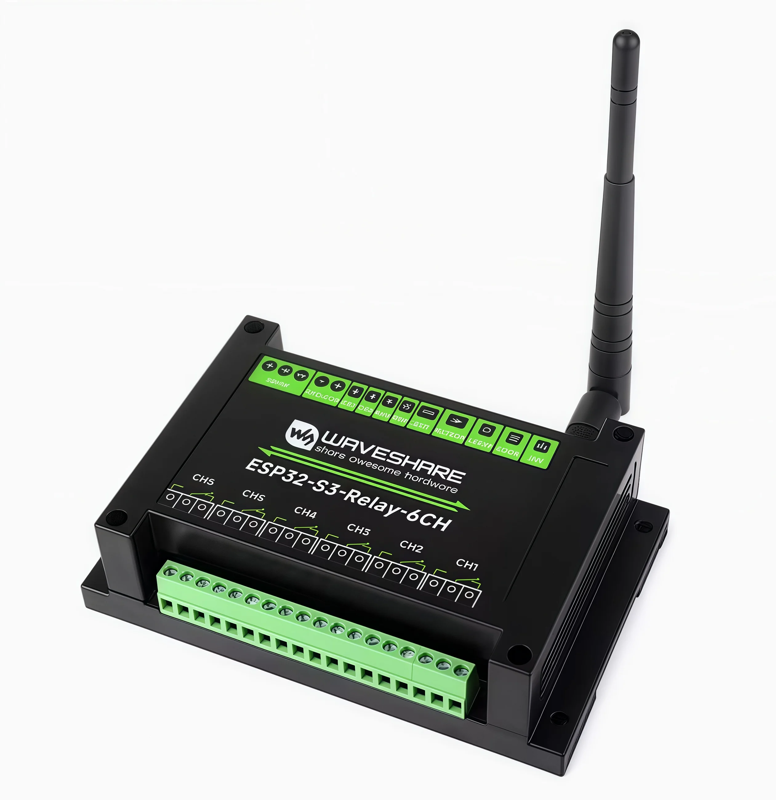 ESP32-S3 مجلس التنمية لوحة تحكم صناعية 6-way WIFI وحدة التتابع RS485 اللوحة الأم للسكك الحديدية الصناعية