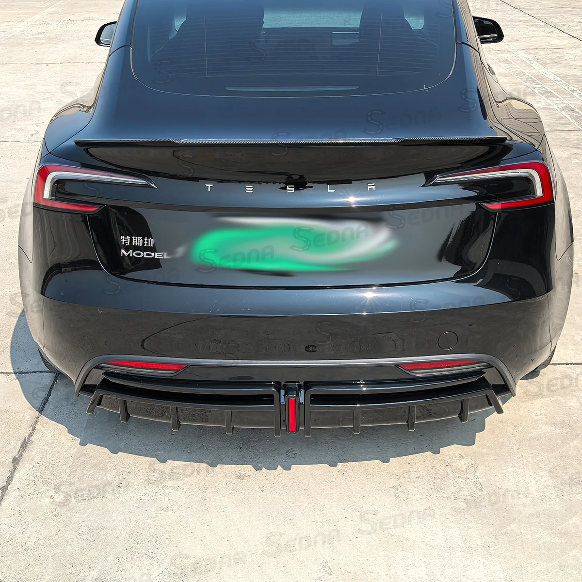 Per Tesla Model 3 Highland Sport diffusore posteriore con luce pilota-2024 LED paraurti posteriore Lip Tuning accessori