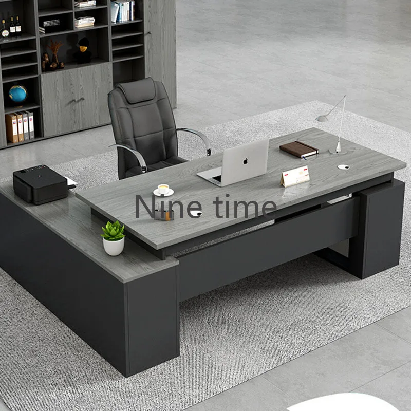 Floor Gaming Office Desk Conference Adjustable Height Drawer Computer Desk Storage Bookshelf Escritorio Oficina Desk Furniture