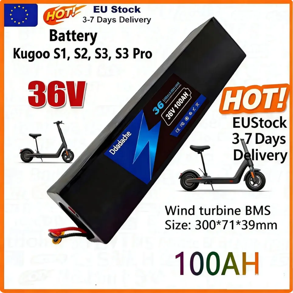 🎀 Batterie 100% neuve pour trottinette électrique 36V 10S3P 18650 Kugoo S2/S3/S4 9000mAh avec carte BMS