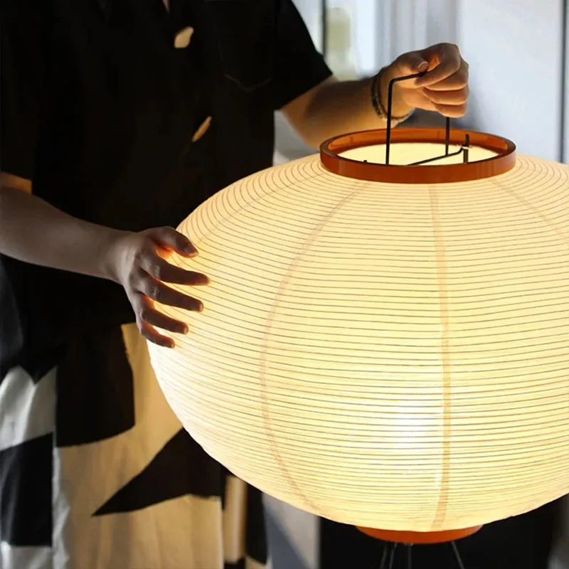 Wabi Sabi Noguchi Akari اليابانية ورق الأرز مصباح أرضي خمر أضواء قائمة غرفة نوم غرفة المعيشة السرير ديكورات منزلية