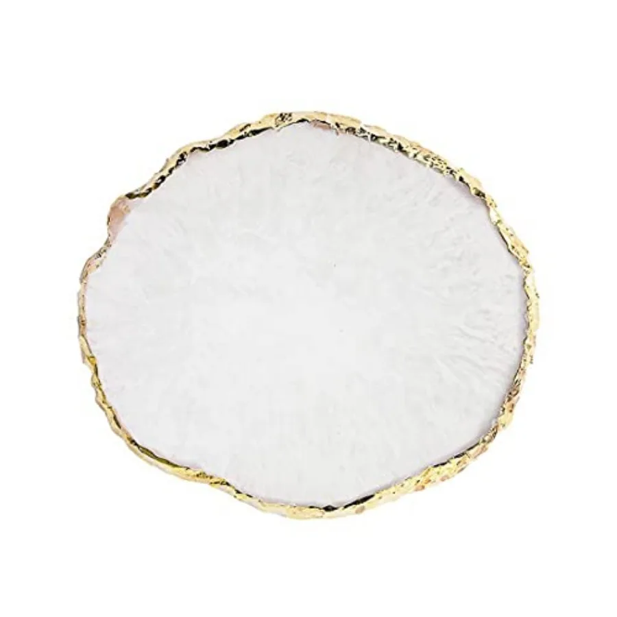 Resin Nail Art Palette, Nail Painting Mixed Color Palette, Gilded Edge Nail Gel Color Makeup Display Board Pallet White