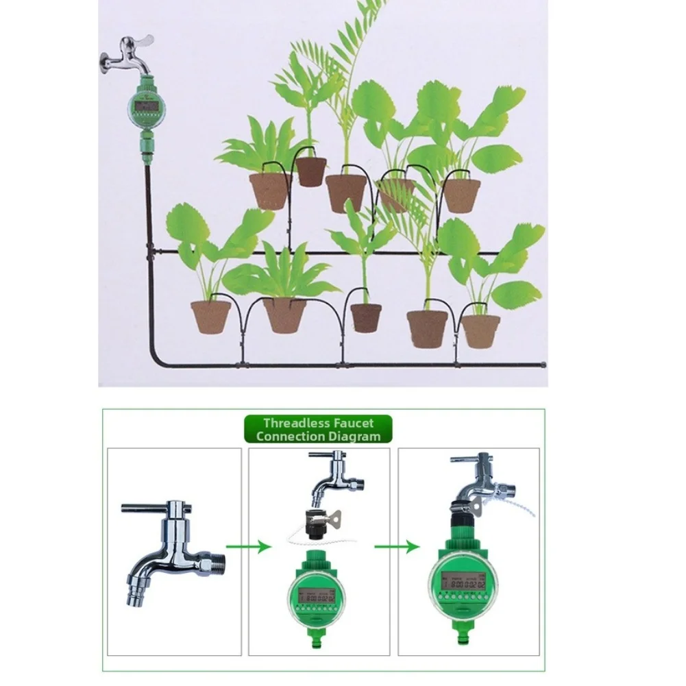 Programmable LCD Garden Timer Automatic Watering Controller for Home Irrigation System with Multiple Daily Schedules