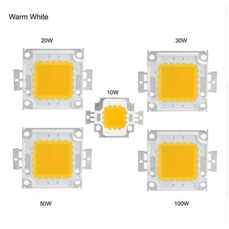 DC high power 10w 20w 30w 50w 100W warm white RGB COB LED chip for floodlight COB integrated light source 9-12V led 32-34V LED