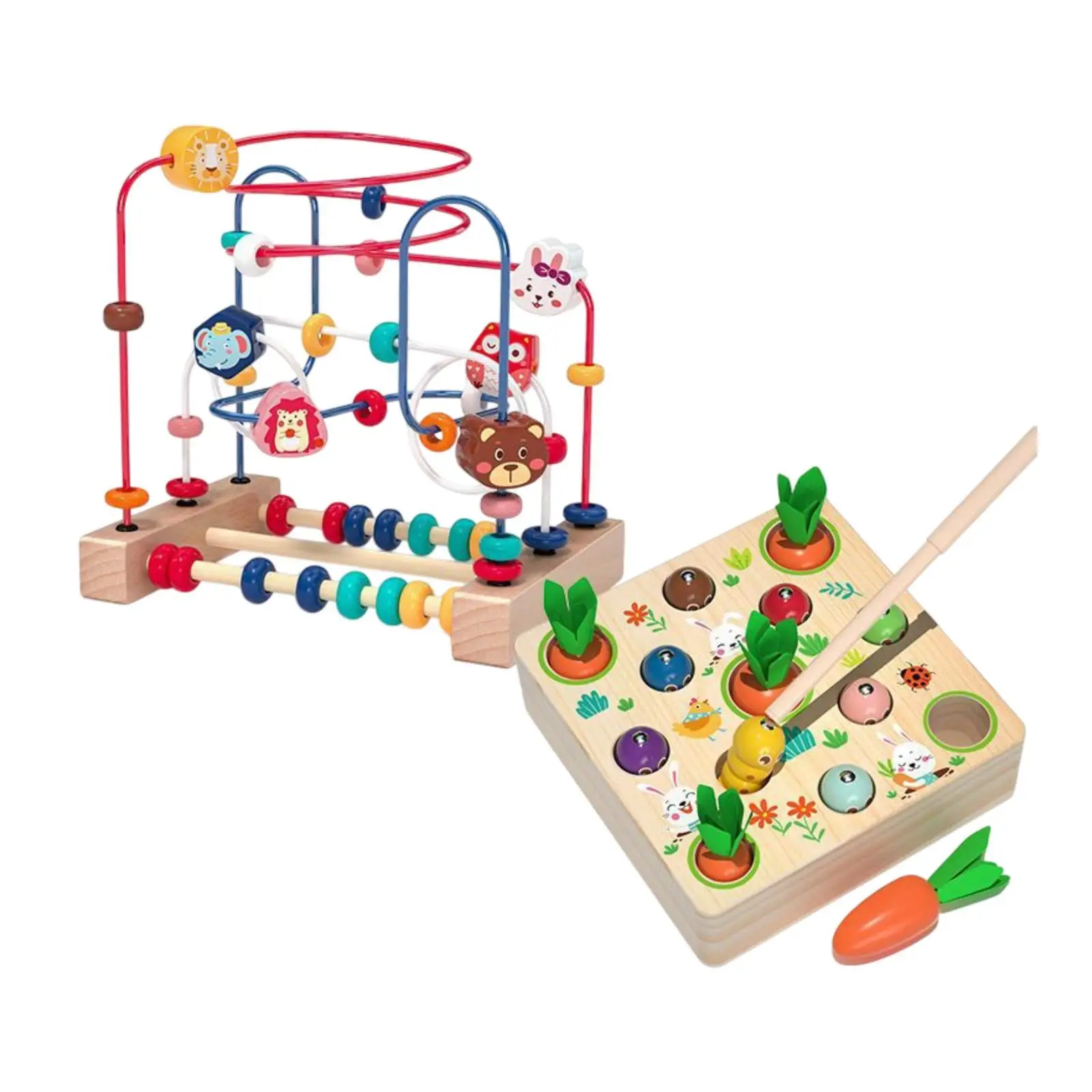 

Wooden Bead Maze Toy Set for Kids Boys Girls New Year Gift Beads Roller Toy