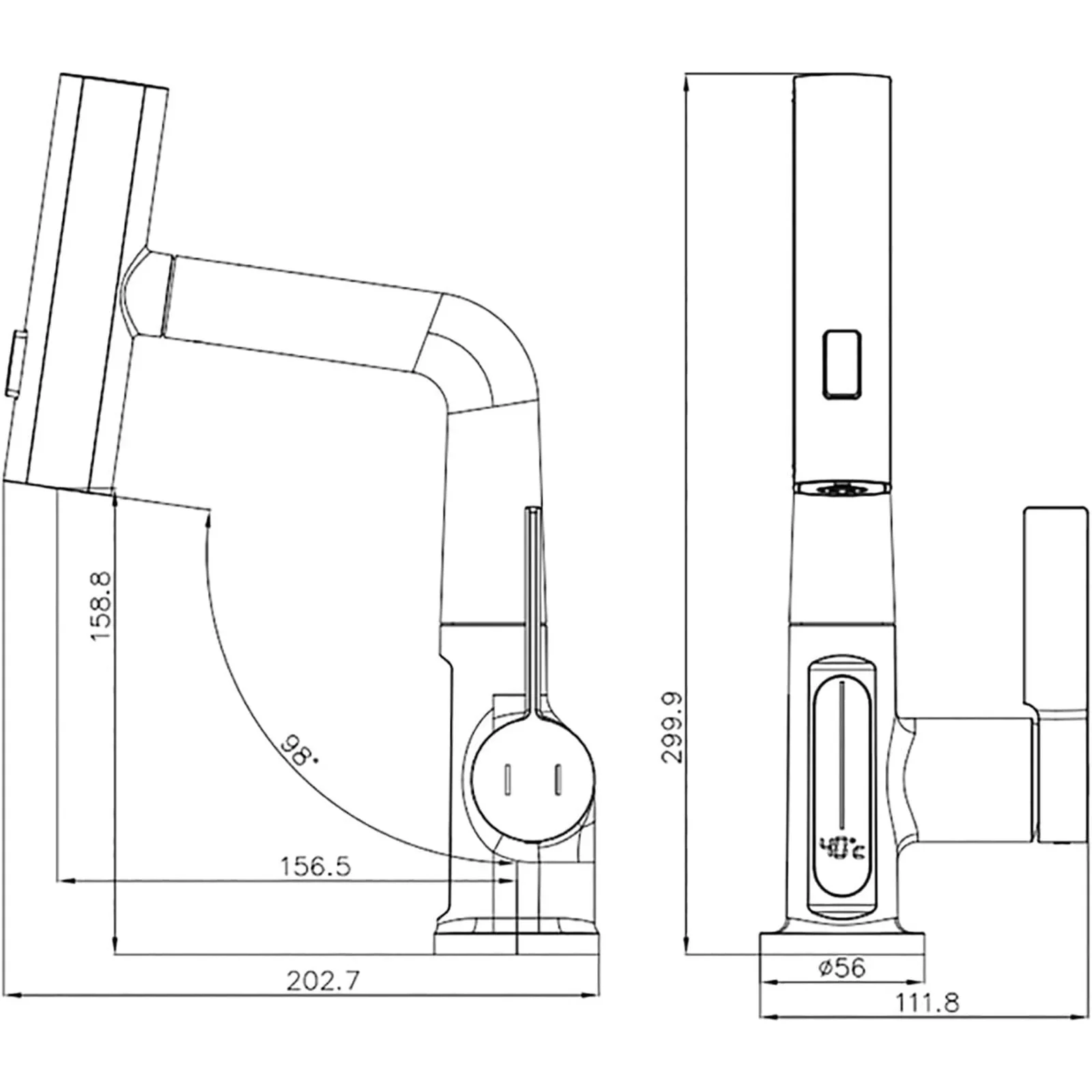 Hot Selling Four Color Pull Out Single Hole Faucet Basin Single Handle Brass Chrome Basin Faucet Bathroom