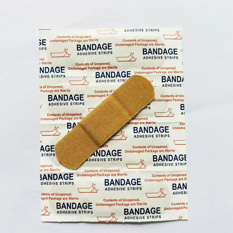 50pcs/set Elastic Cloth Band Aid Breathable Wound Plaster for Emergency First Aid Patch Tape Adhesive Bandages Skin Strips