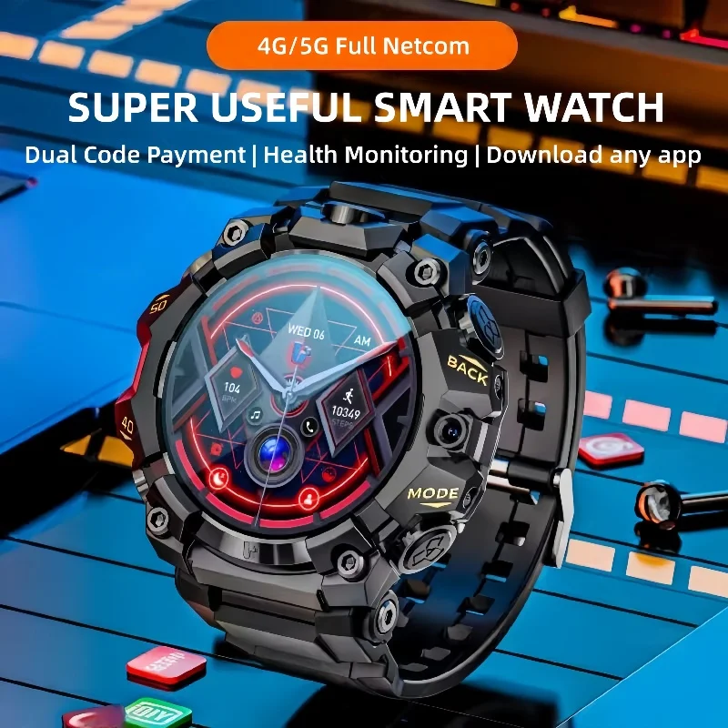 

Q668 Smart Watch Android 4G LTE Smartwatch IP68 waterproof 800W HD Dual Camera Amoled GPS WIFI Multi sport mode Download Apps