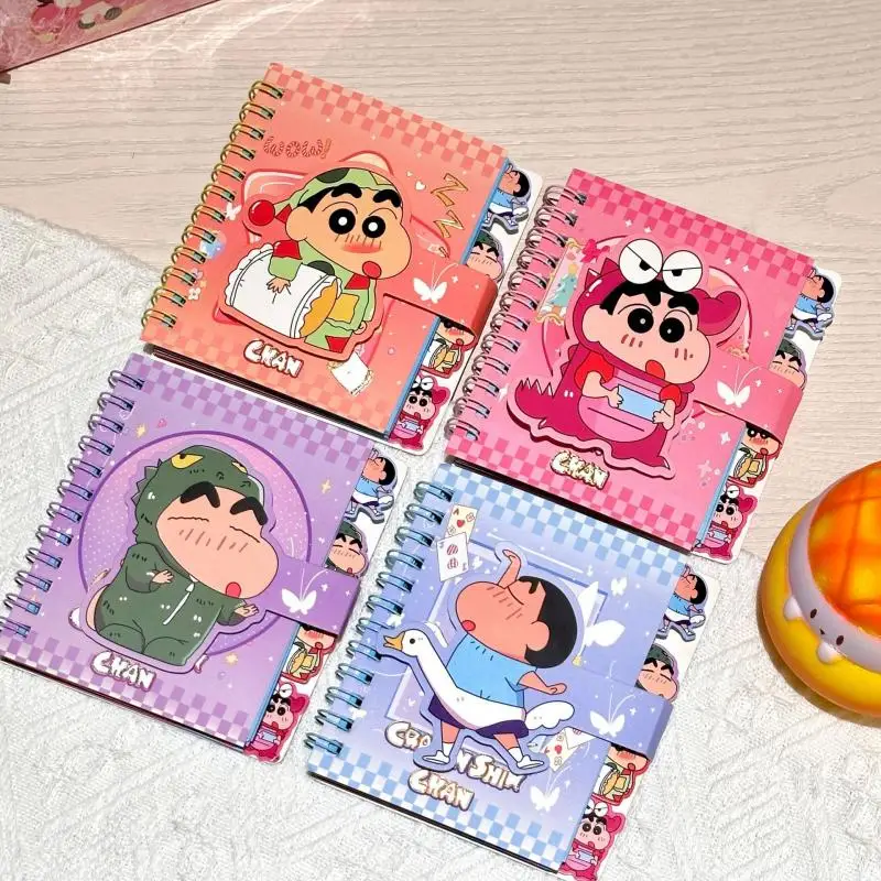 Anime Kawali Crayon Shin-Chan Notebook Cartoon Loose-Leaf Coil Book Kids Coil Notebook Loose Leaf Notebook Birthday Gifts