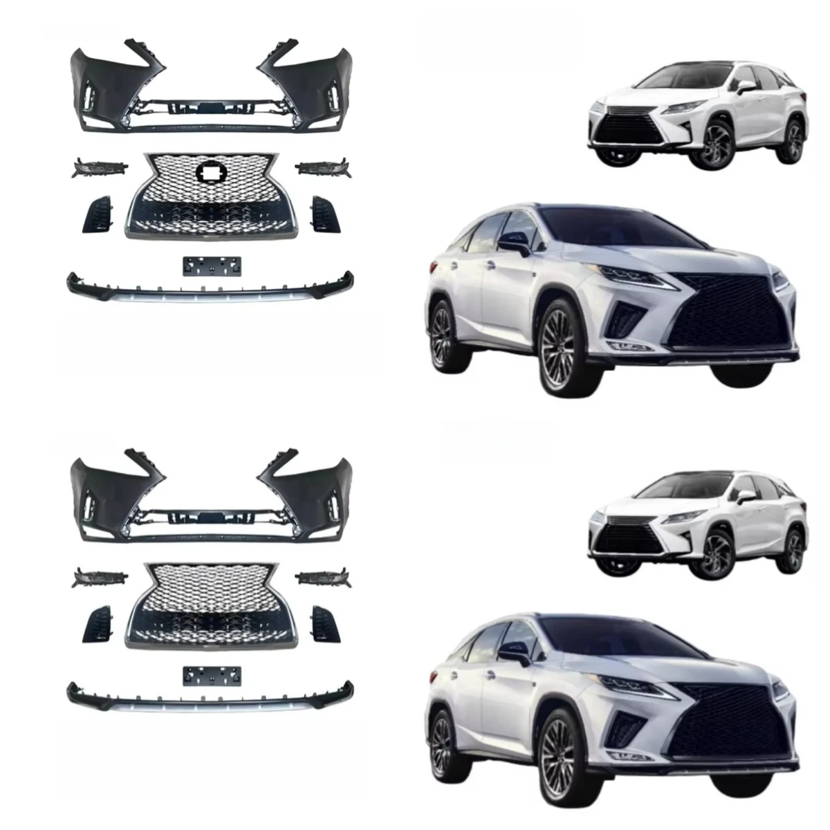 

Stlf For RX 2016-2019 Front Bumper Body Kit Front Grille Kit 2020 RX Body Kit With Headlights