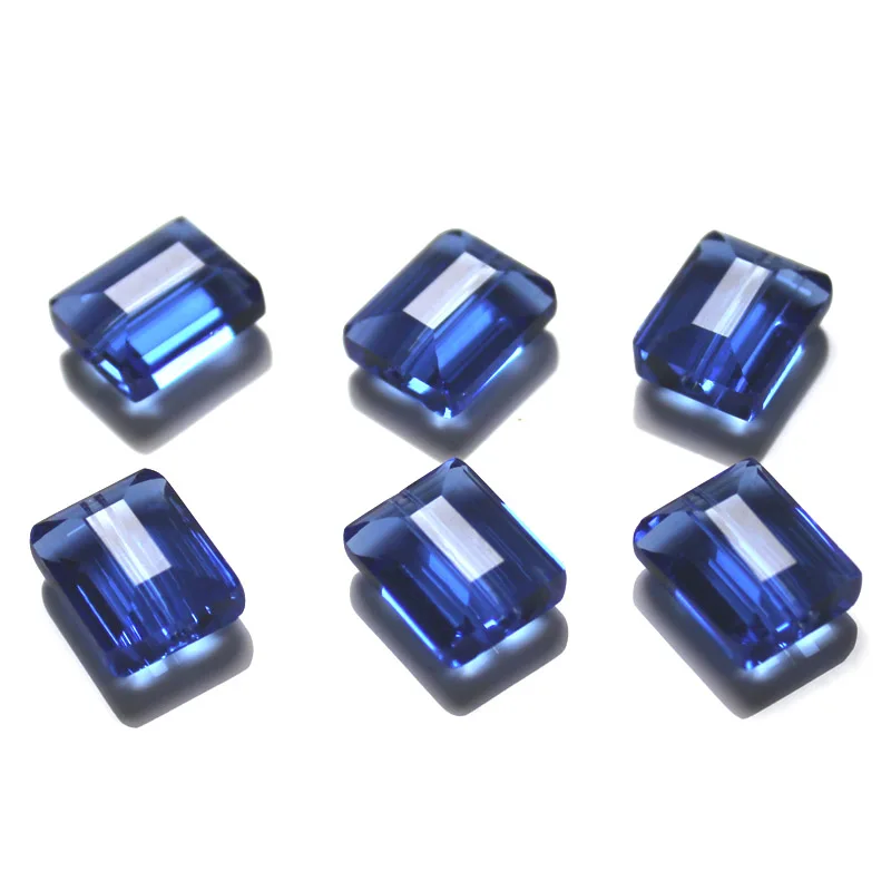 StreBelle AAA Multi Colors Rectangle Beads 10x8mm 8x6mm Square Crystal Glass Spacer Loose Bead DIY Jewelry Earring Findings