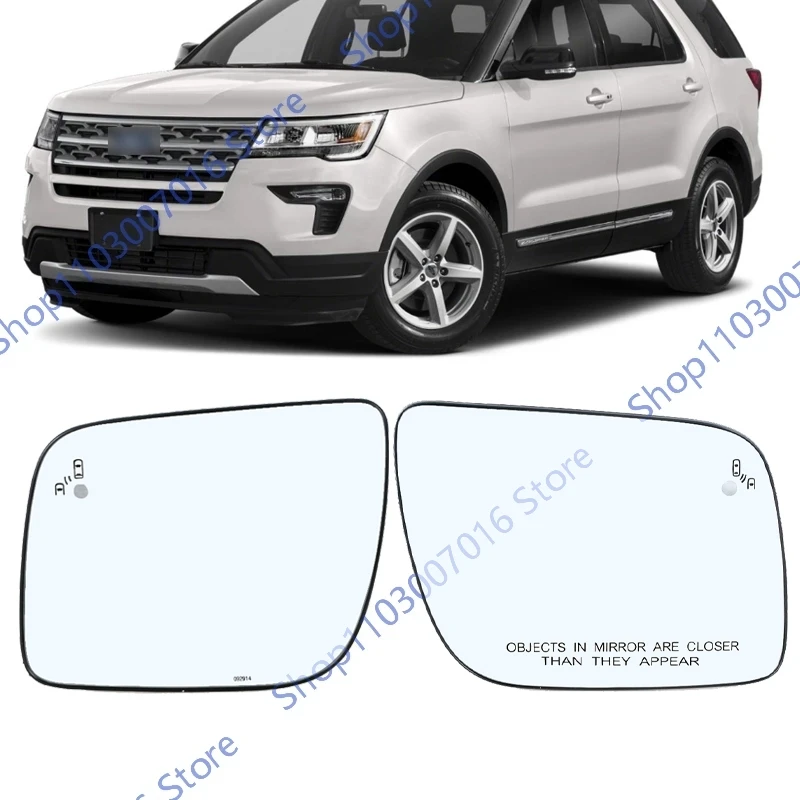 

Rearview Mirror Lens Glass For Ford Explorer 2011-2019 US Version With Blind Spot Heating Reversing Mirror Reflector