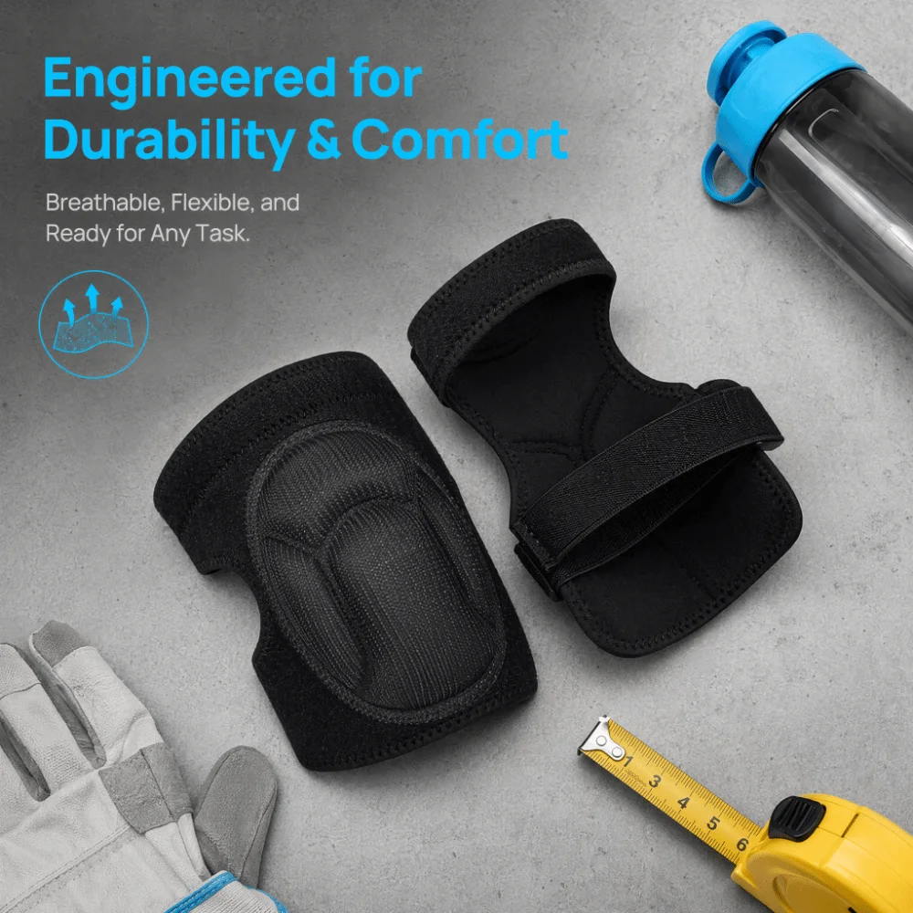 2pcs Non-Slip Protective Knee Pads Anti-Scratch Anti-Collision Thick Foam Knee Pads Anti-Slip Knee Pads For Construction Work