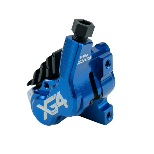 Imagen 2 del producto Pinza de 4 pistones de montaje plano ZRACE XG4, pinza de freno hidráulico de carretera, pastillas ICE-TECH, pinza de carrera BMX, peso ligero CNC completo