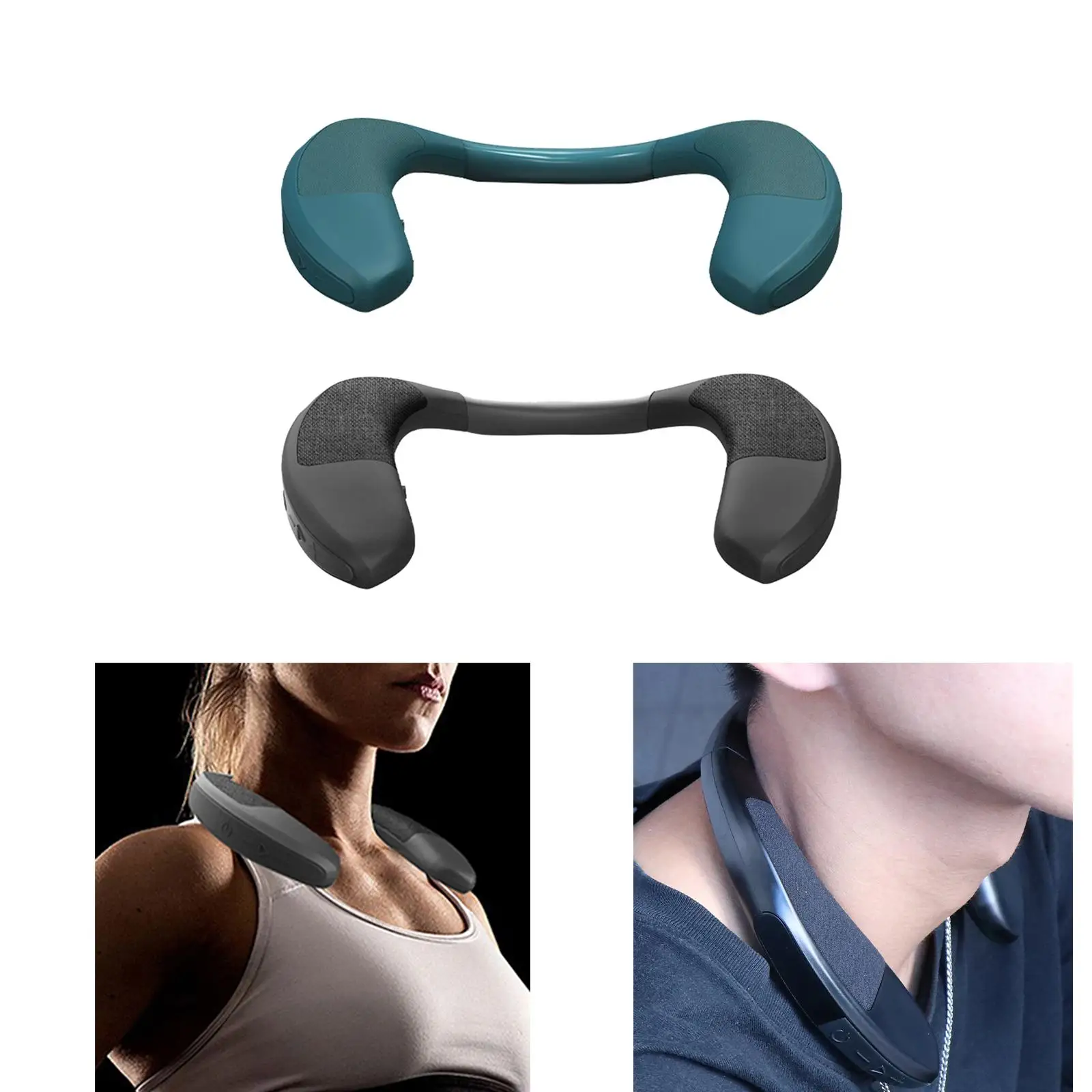 ستيريو لاسلكي محمول يمكن ارتداؤه على الرقبة معلق سمّاعات بلوتوث موسيقى رياضية مشغل MP3 مضخم صوت #5