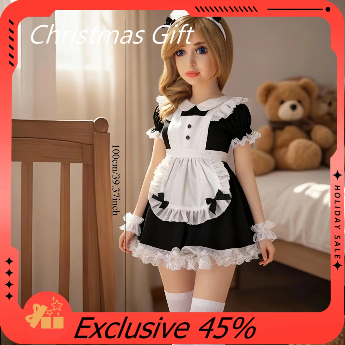 

Коллекционная аниме-кукла TPE 100 см с шарнирным металлическим скелетом, мягкая на ощупь кожи для реалистичного дисплея, Рождество Черной пятницы