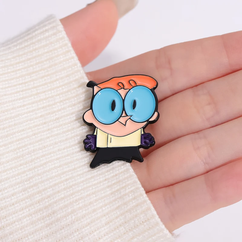 Simpatici personaggi dei cartoni animati spilla ispirazione Genius Lab Badge smalto per cappelli zaini decorazione accessori gioielli regali