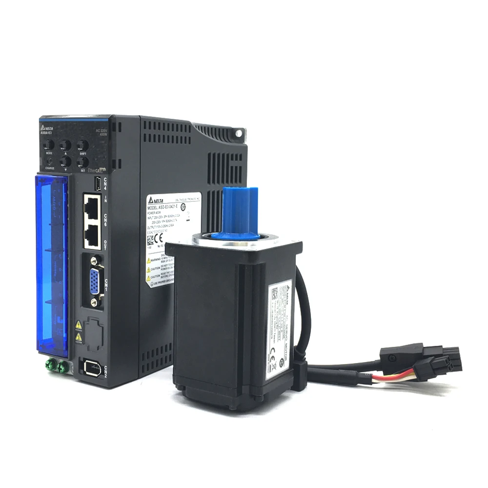 220VAC Servo Motor Driver Kit Delta Servo Pulse EtherCAT 100W 200W 400W 600W 750W 1KW 1HP Servo 40/60/80/130mm Flange ASD-E3 view 2