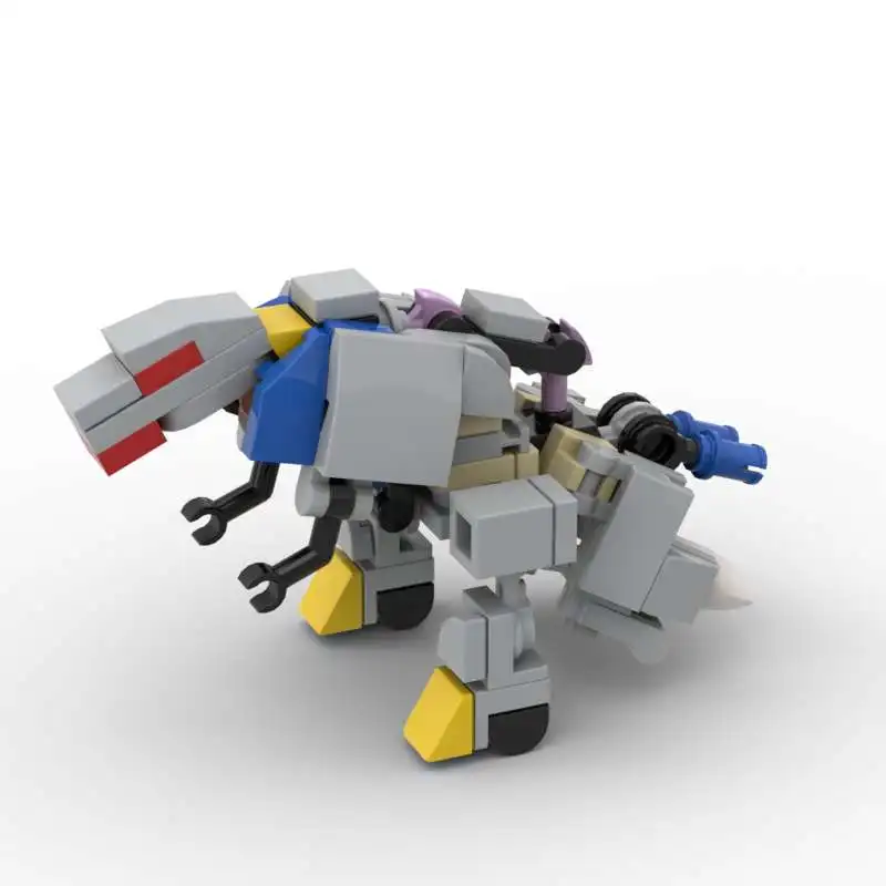 Creative Building Block Mini Transformable Mech Exoskeleton Robot MOC Toy DIY Assembly  Can Change Into Two Forms
