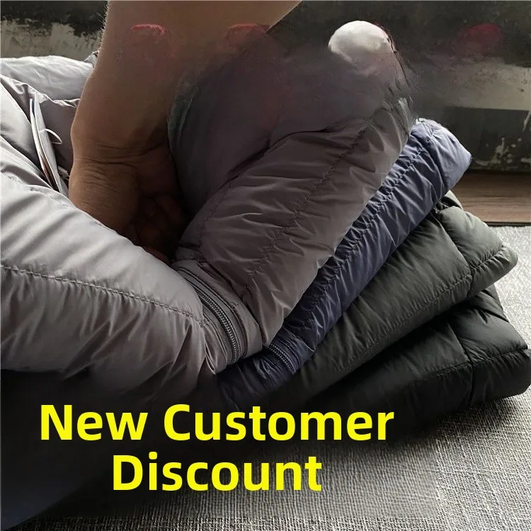 

Новая мужская пуховая хлопковая куртка с легким воротником-стойкой, зимняя верхняя одежда, модная длина, не элемент с узлом с капюшоном