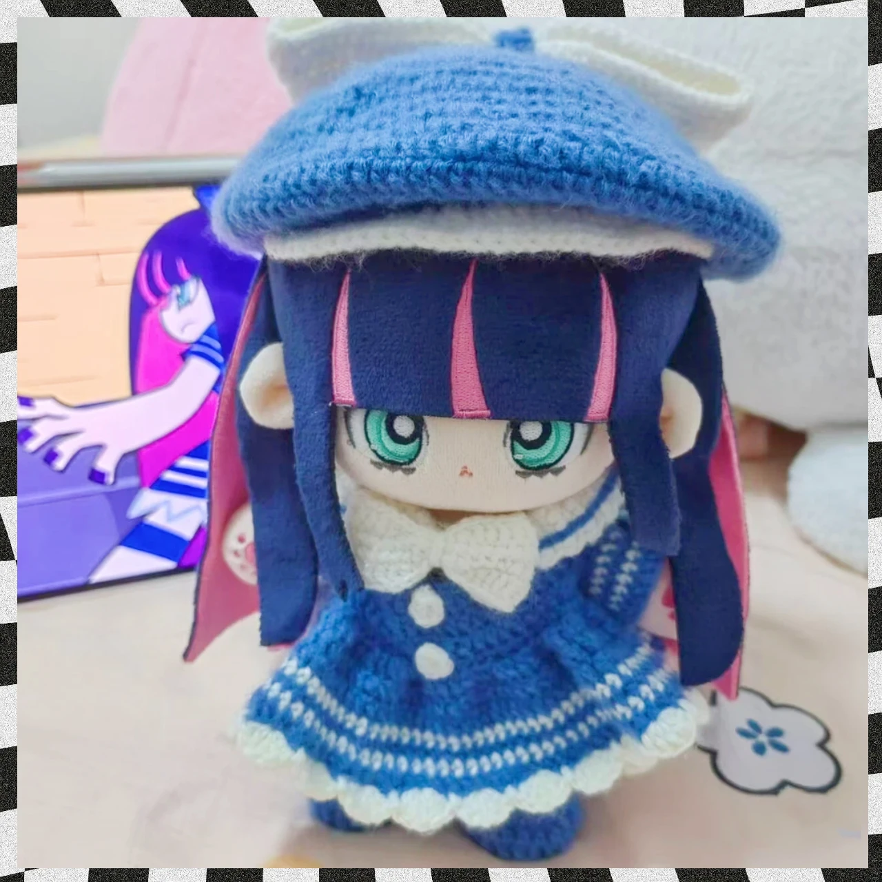 

20cm Doll Nime Panty Stocking with Garterbelt Stocking Cosplay Plushies Mascot Dress Up Figure Student Siesta Cartoon Xmas Gift