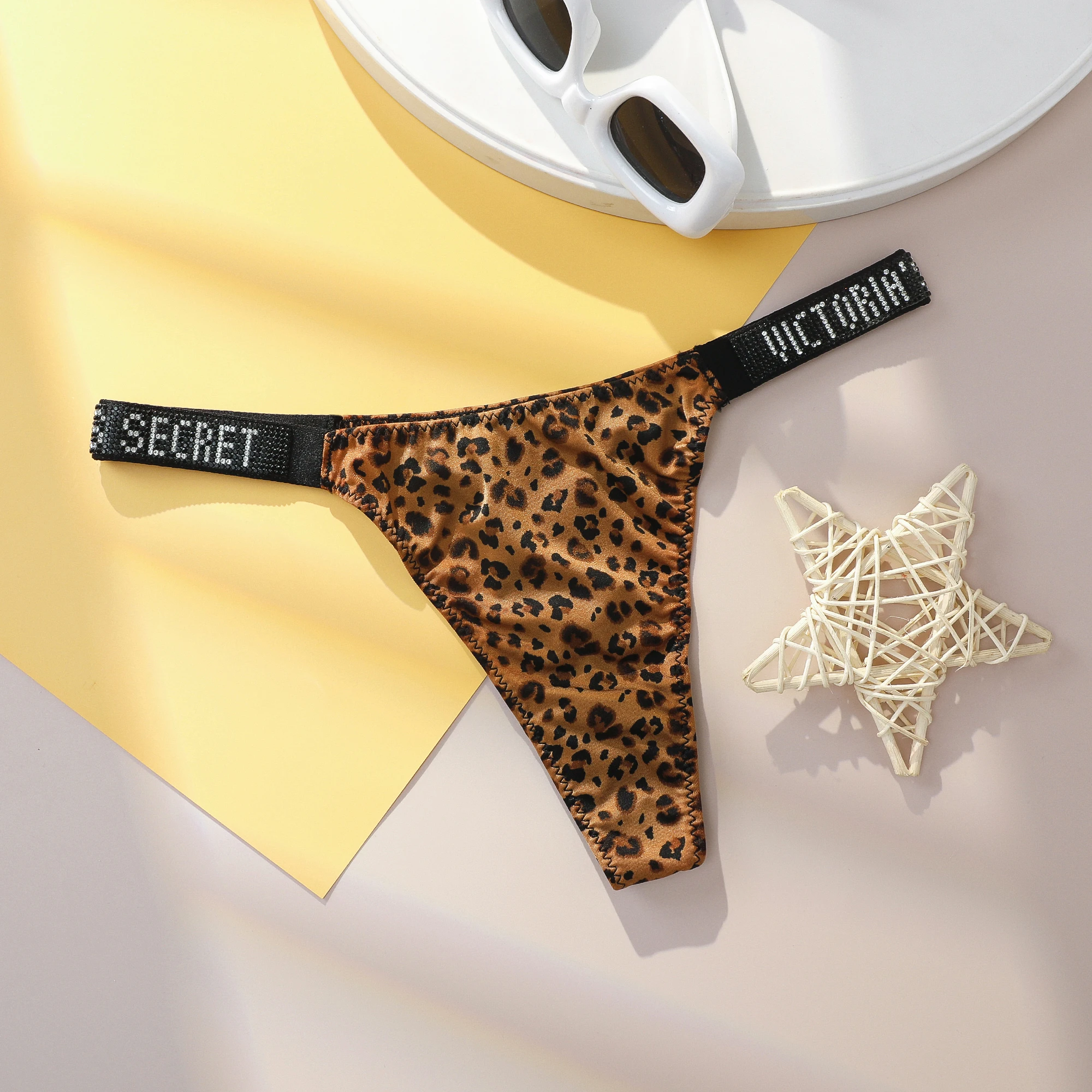 VS Sexy Dessous Victoria's Secret Damen-Slips Nahtlose Spitzen-Tangas Komfortable Atmungsaktive Höschen Hochgeschnittene Unterwäsche