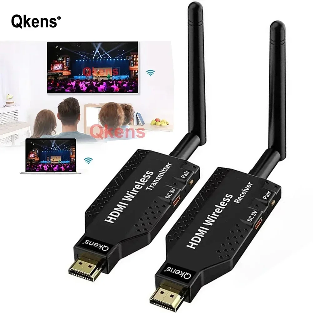 Bezprzewodowy nadajnik wideo HD 50M Odbiornik HDMI Przedłużacz ekranu TV Stick Udostępnij Adapter wyświetlacza do kamery DVD PC do projektora TV