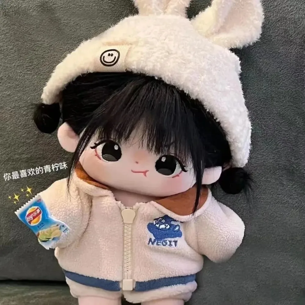 裸の髪のあるベビードール,Kawaii肌色のコットンボディ人形,ぬいぐるみ