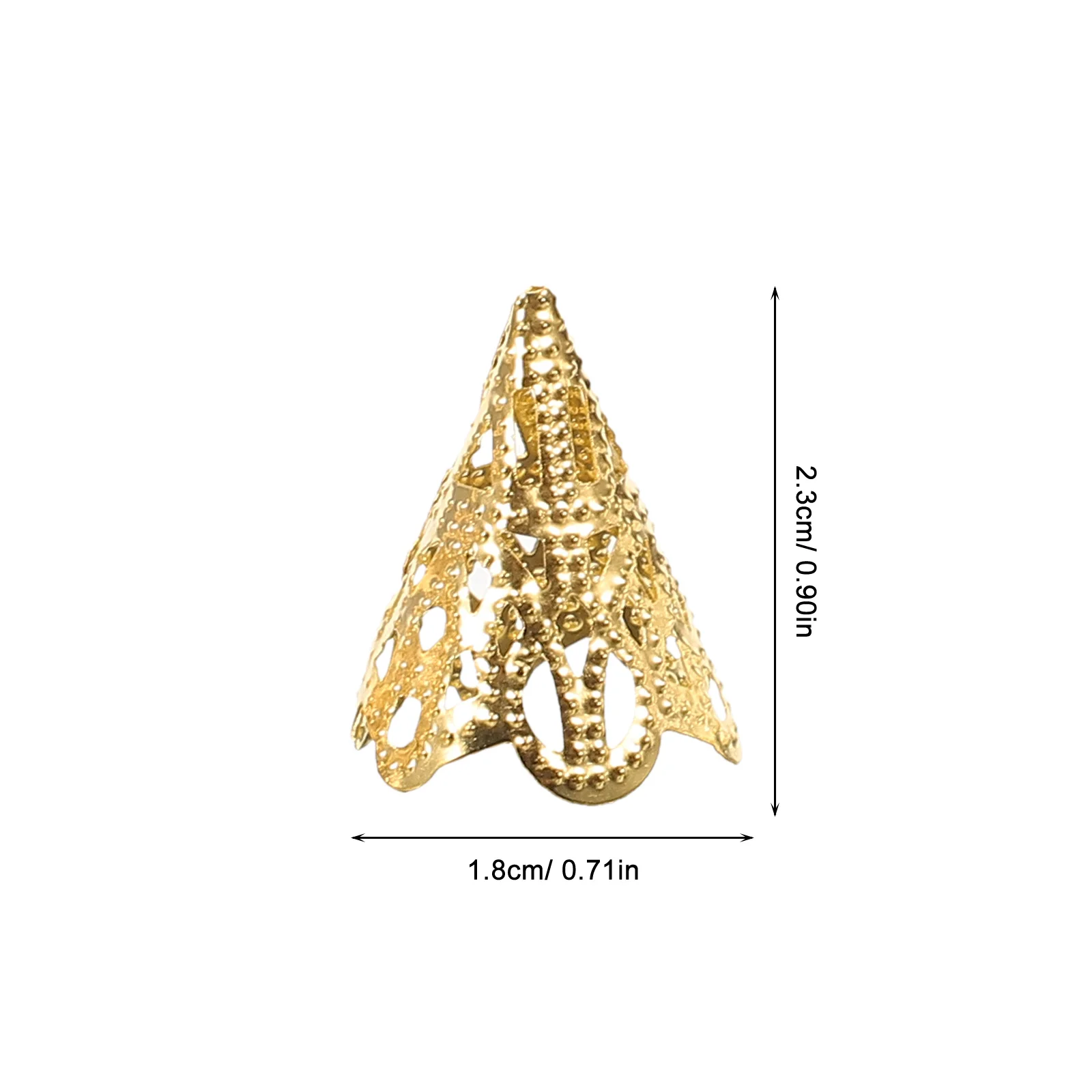 120Pcs No Fade Beads Caps for Long Term Wearing DIY Jewelry Making Materials Unique Shape Metal End Caps Metal Embellishments