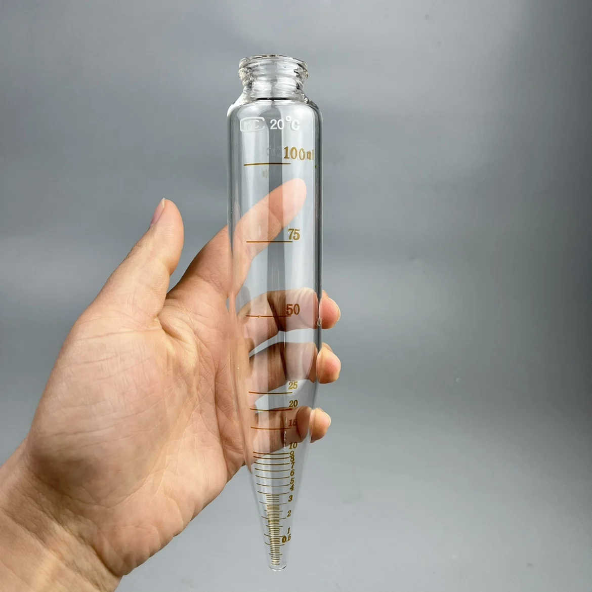 100ml Petroleum tip bottom centrifuge tube acid and alkali resistance high temperature resistance outer diameter 37mm height20CM