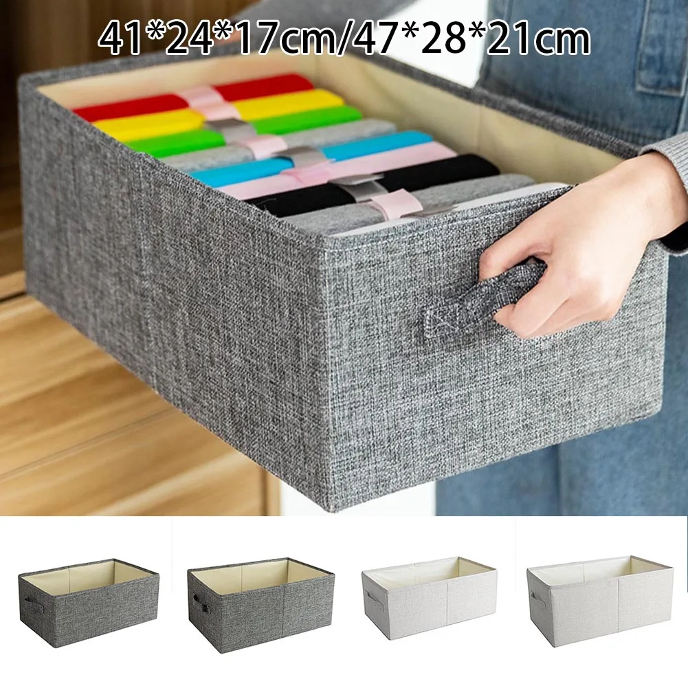 

Clothing Storage Boxes Foldable Non-woven Drawer Clothes Fabric Storage Baskets Household Clothing Wardrobe Storage Boxes