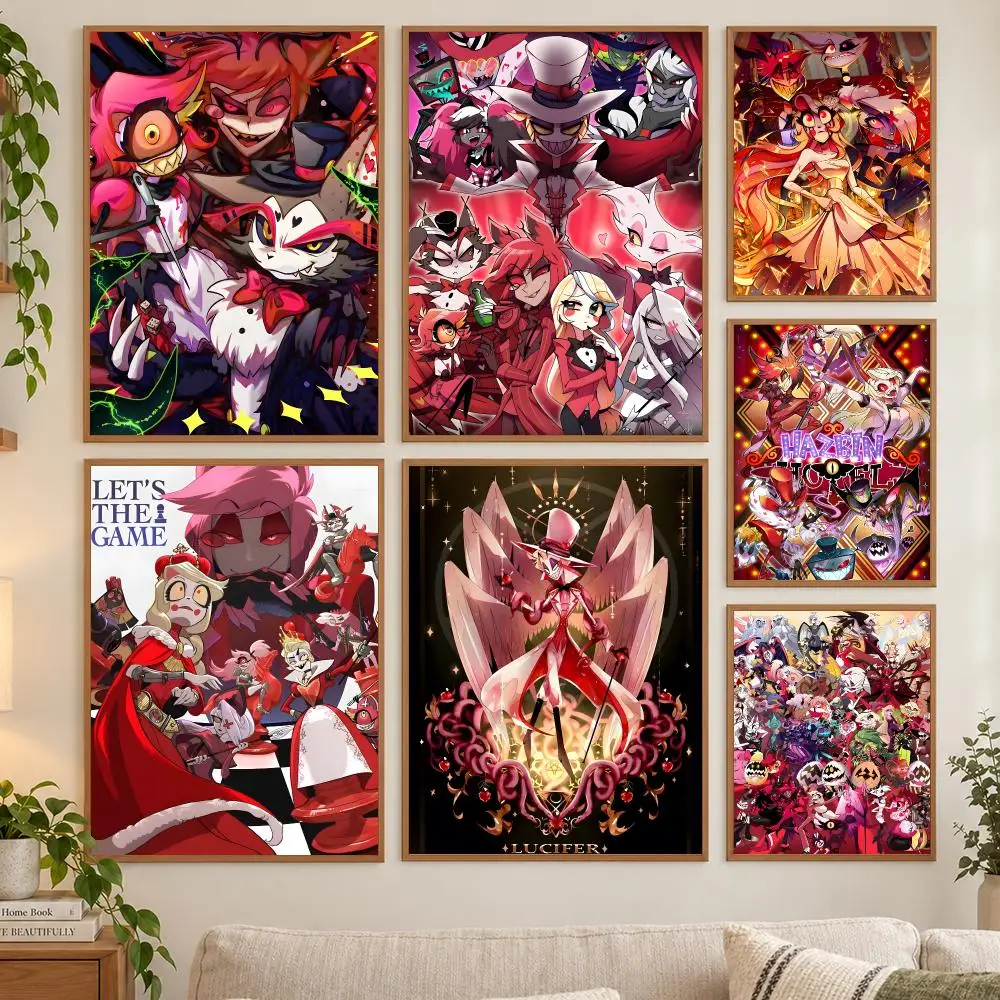 Cartoon H-Helluva Boss Terror Poster HD art sticky wall waterproof home living room bedroom bar aesthetic decoration